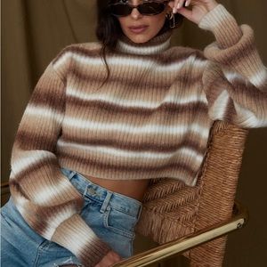 NWT brown striped sweater